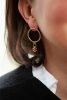Hoop Earrings With Flowers