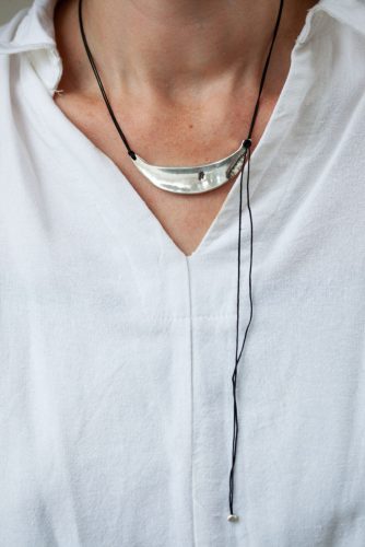 Adjustable Silver Monn Neklace