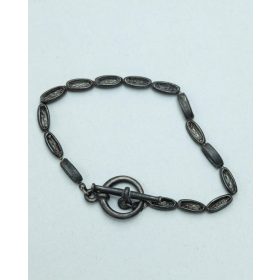 Silver chain wheat bracelet