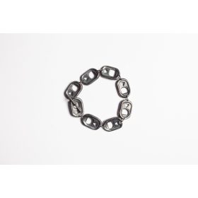 Silver “garbage” bracelet