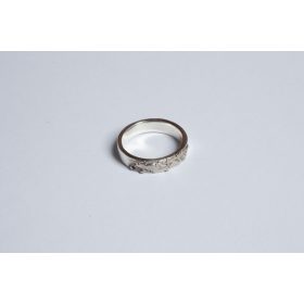 Wedding ring rustic in the middle