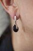 Fekete Agate fülbevaló