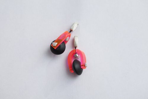 Black Agathe Pink Earrings