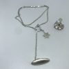 Silver Neklace With 2 Charms