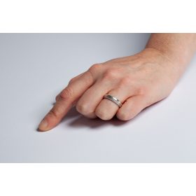 Half and half wedding ring