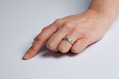 Half and half wedding ring